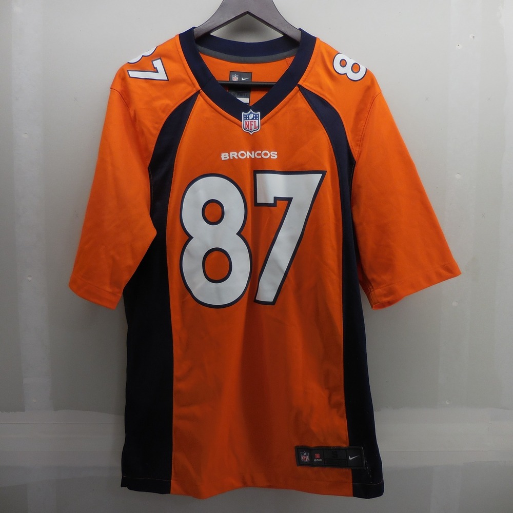 Nike Denver Broncos Noah Fant 87 NFL Jersey Orange Mens Small On Field Football